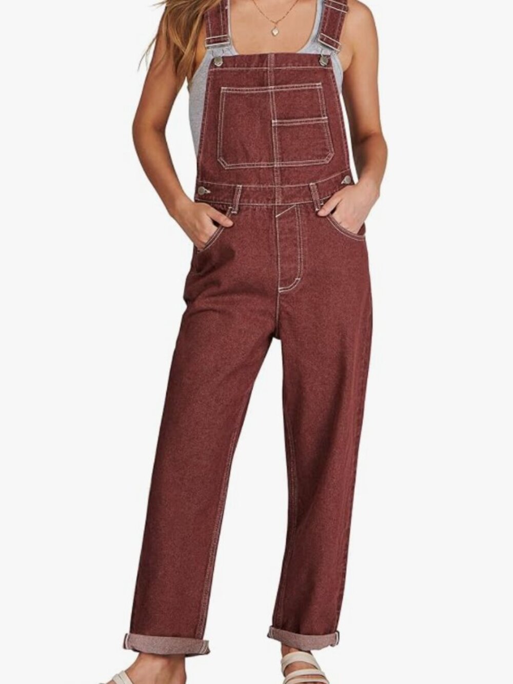 Rust Denim Overalls Loose Fit | Medium | Excellent Condition NWOT